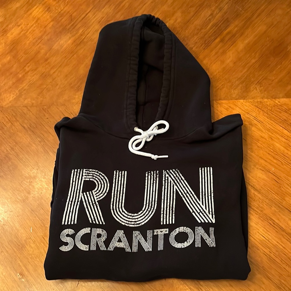 American Apparel RUN Scranton black Hoodie Sweatshirt size Medium